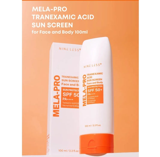 NINELESS-Protector Solar con Ácido Tranexámico MELA-PRO 100ml.